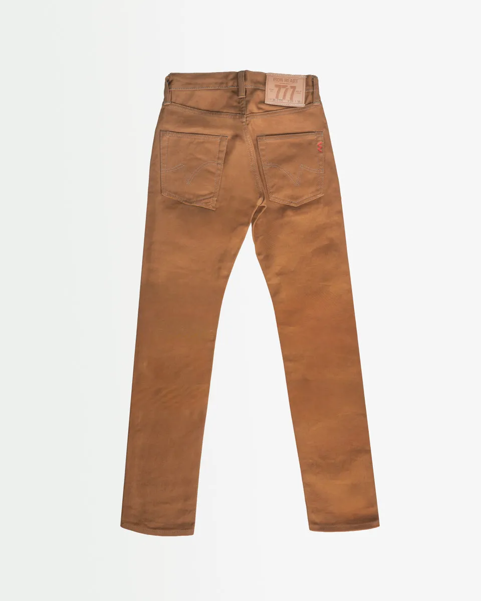 17oz Duck Slim Tapered Cut Jeans - Brown (IH-777D) Tag 28, Hemmed to 30.0" sold by Iron Heart product image thumbnail 2