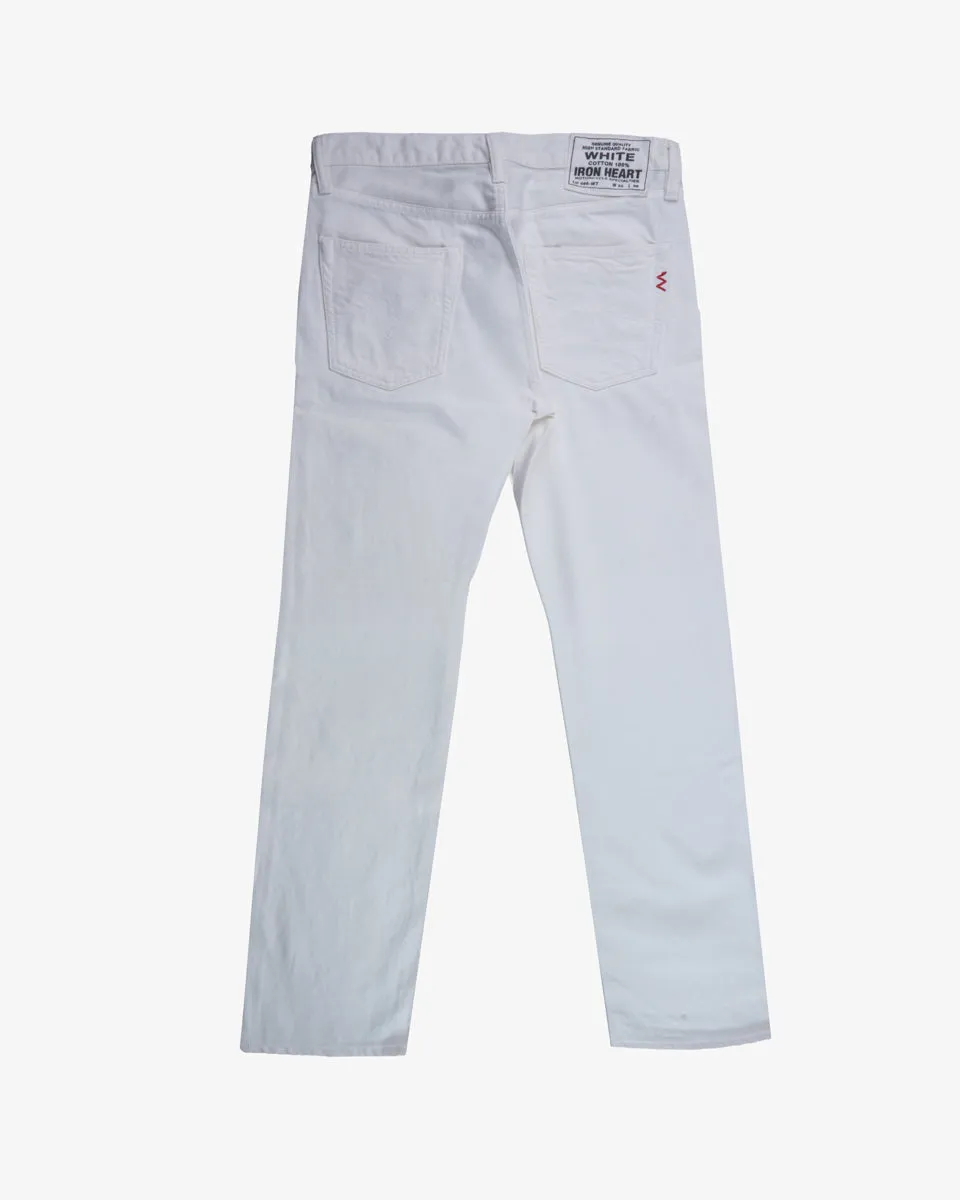 13.5oz Denim Slim Straight Cut Jeans - White (IH-666-WT) Tag 33, Hemmed to 31.0" sold by Iron Heart product image thumbnail 2