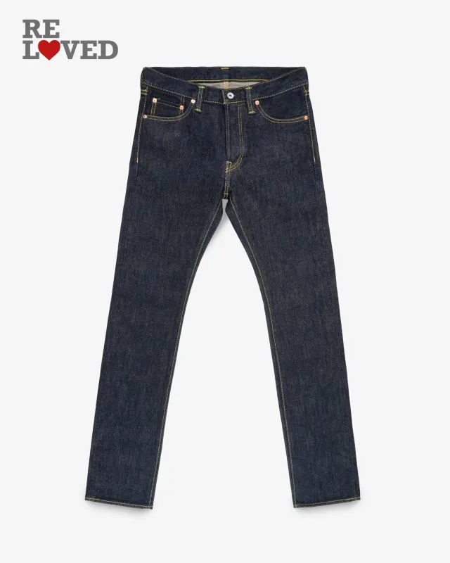 21oz Selvedge Denim Slim Cut Jeans - Indigo (IH-555s-21) Tag 36, Hemmed 32.5" sold by Iron Heart