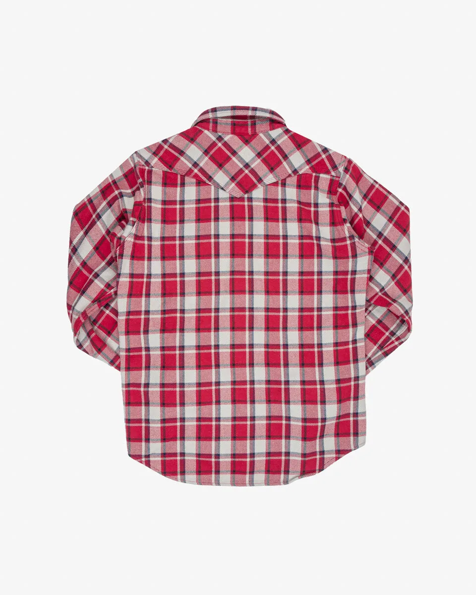 Ultra Heavy Flannel Crazy Check Western Shirt - Brown (IHSH-259-RED) Size Medium sold by Iron Heart product image thumbnail 2