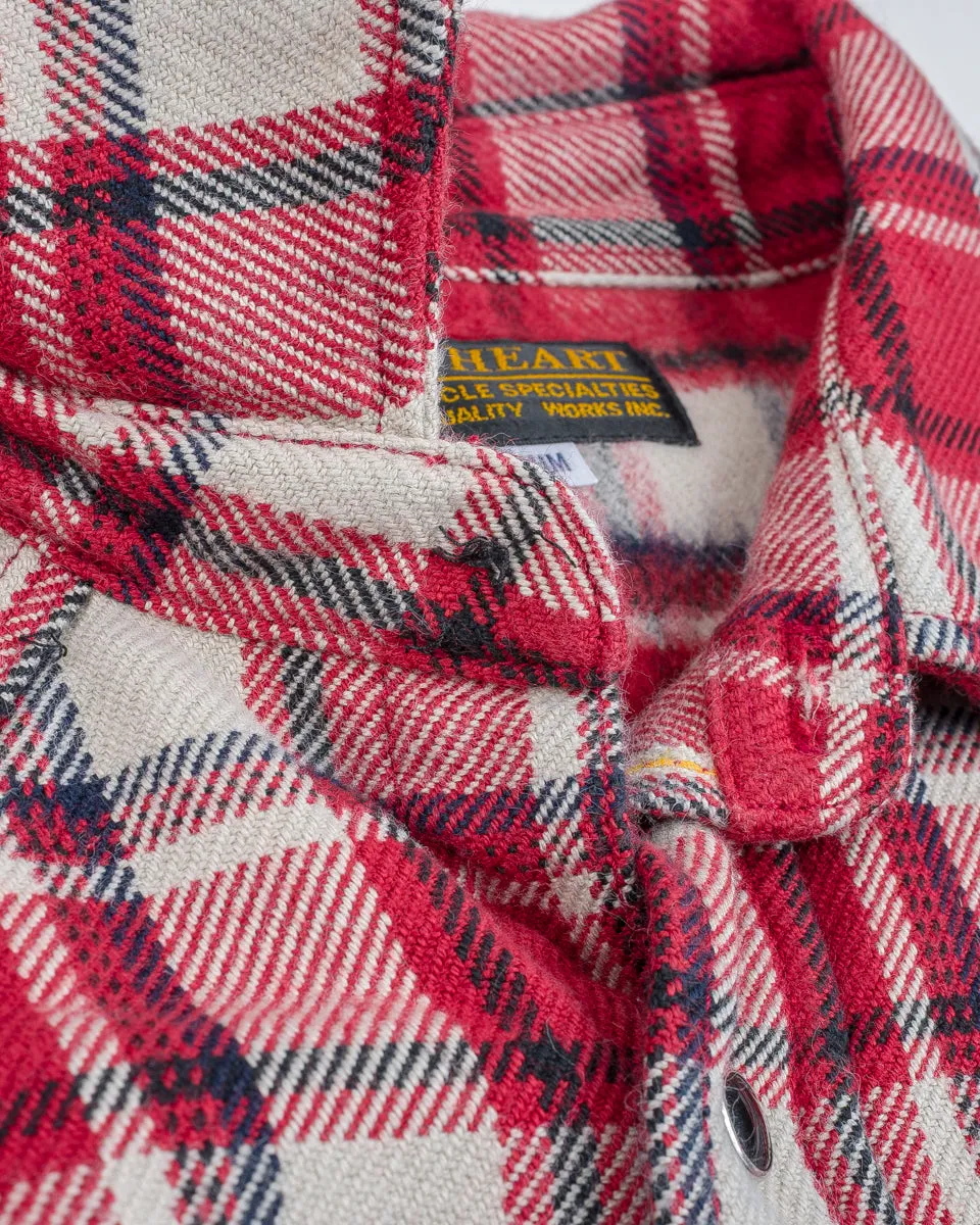 Ultra Heavy Flannel Crazy Check Western Shirt - Brown (IHSH-259-RED) Size Medium sold by Iron Heart product image thumbnail 3