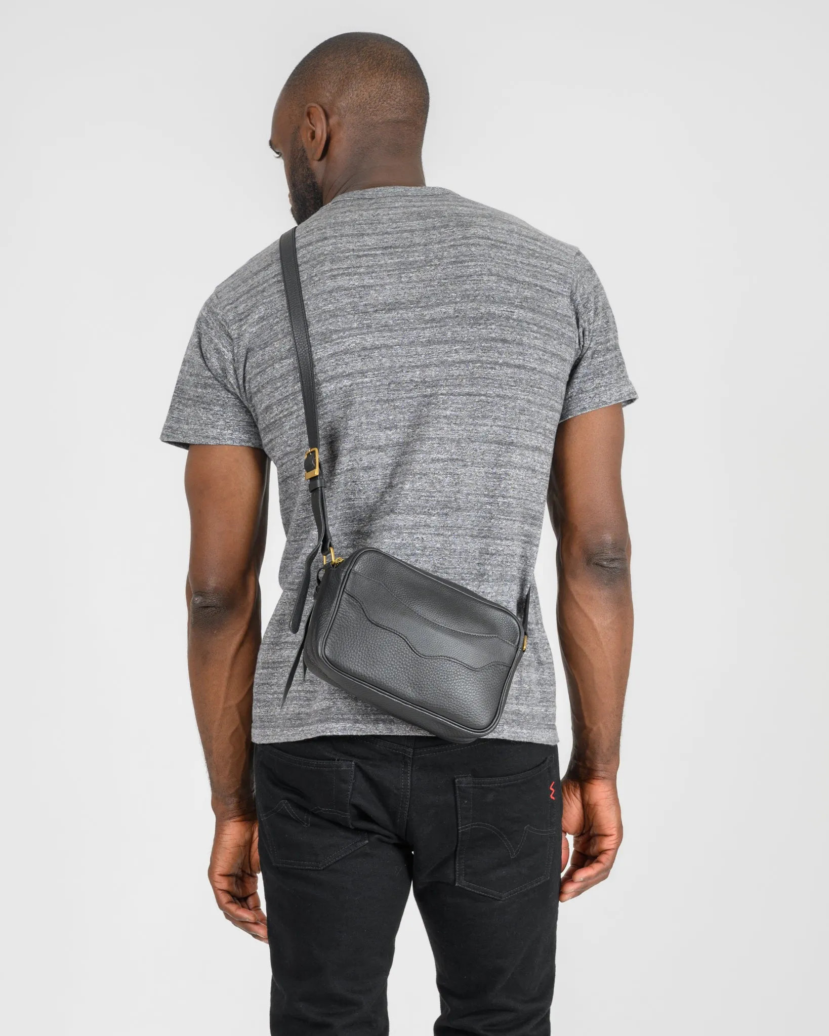 OGL 9981 Small Tumbled Leather Handbag - Black sold by Iron Heart product image thumbnail 3