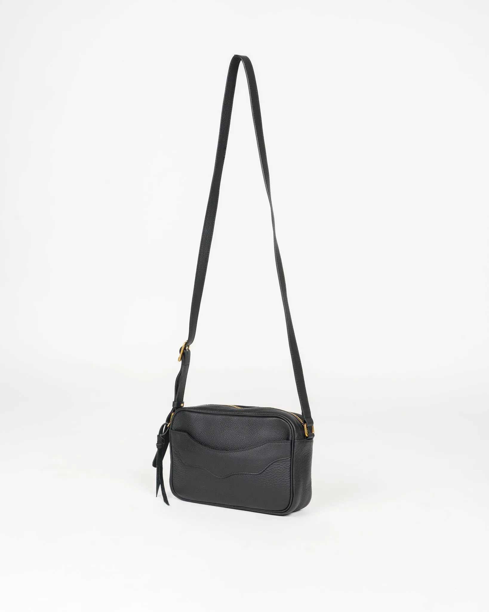 OGL 9981 Small Tumbled Leather Handbag - Black sold by Iron Heart