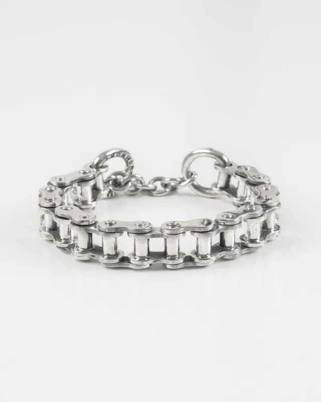 "Motorcycle Chain" Bracelet - Sterling Silver sold by Iron Heart