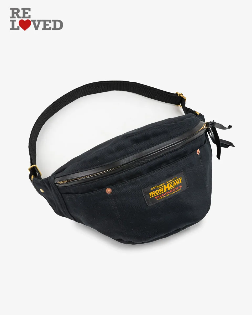 12oz Whipcord Waist Bag - Black (IHE-53-BLK) sold by Iron Heart