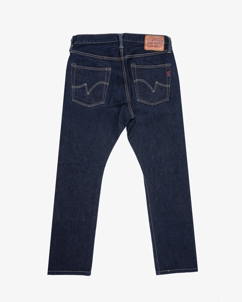 14oz Broken Twill Selvedge Denim Slim Cut Jeans - Indigo (IH-555SBR-14) Tag 33, Hemmed to 28.5" sold by Iron Heart product image thumbnail 2
