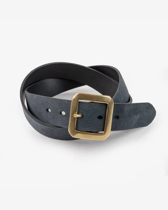 OGL Single Prong Garrison Buckle Leather Belt - Rough Out Black sold by Iron Heart