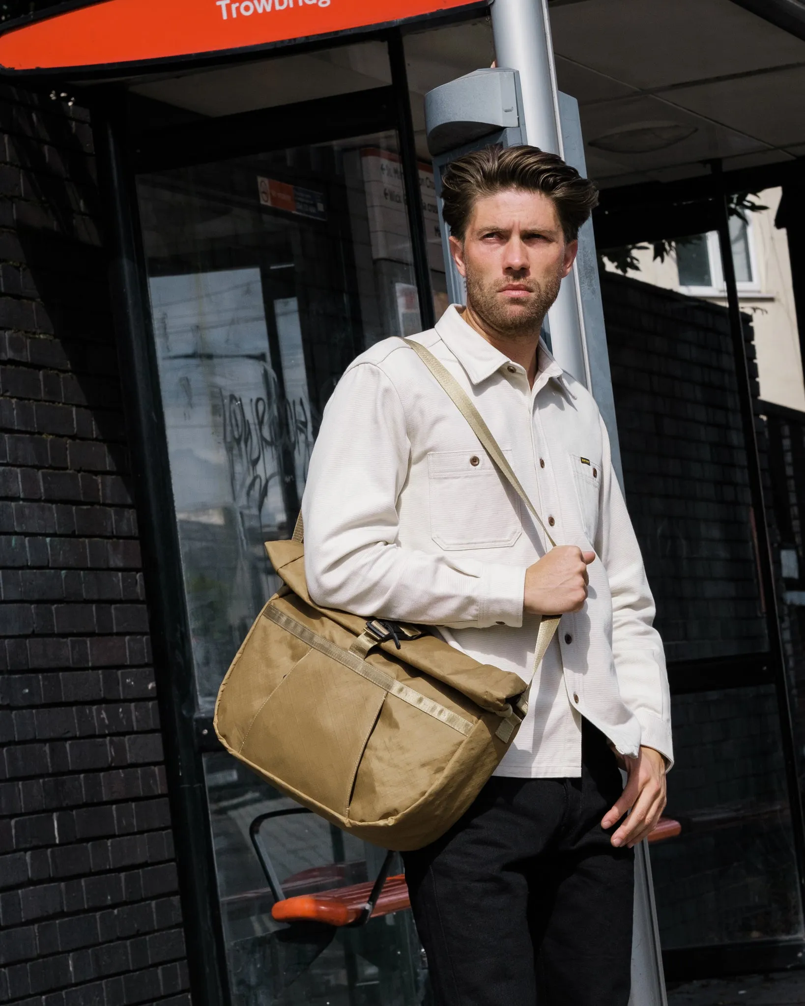 OGL XTAC Roll Top Hobo Bag - Brown sold by Iron Heart product image thumbnail 3