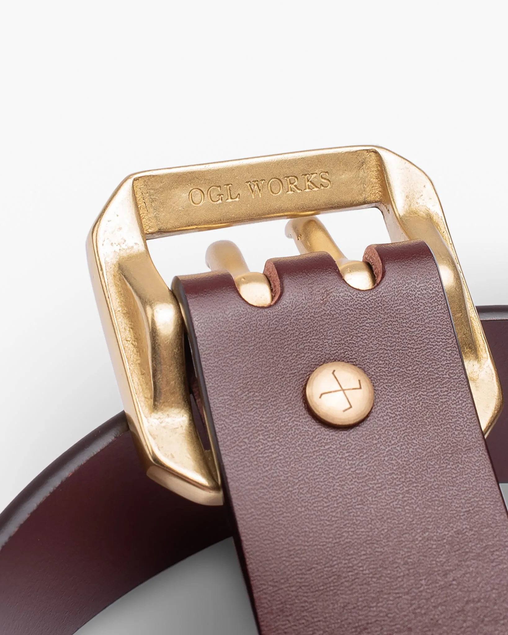 OGL Double Prong Garrison Buckle Leather Belt - Tan sold by Iron Heart product image thumbnail 5