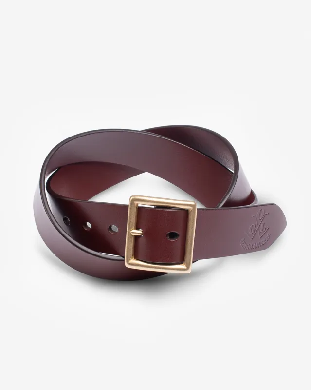 OGL Vintage Buckle Leather Belt - Tan sold by Iron Heart