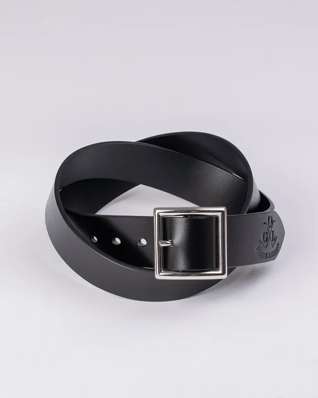 OGL Vintage Buckle Leather Belt - Black sold by Iron Heart