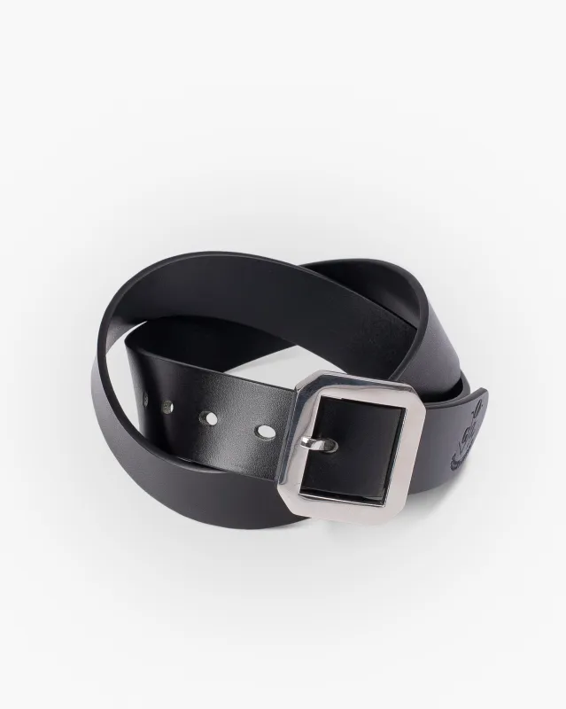OGL Single Prong Garrison Buckle Leather Belt - Black sold by Iron Heart