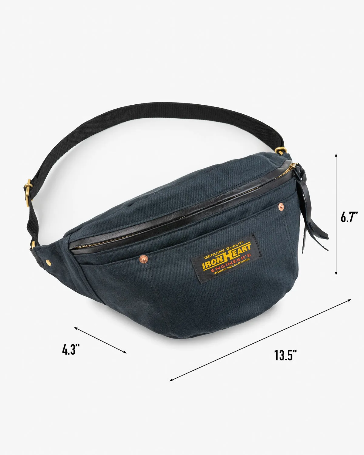 12oz Whipcord Waist Bag - Navy sold by Iron Heart product image thumbnail 5