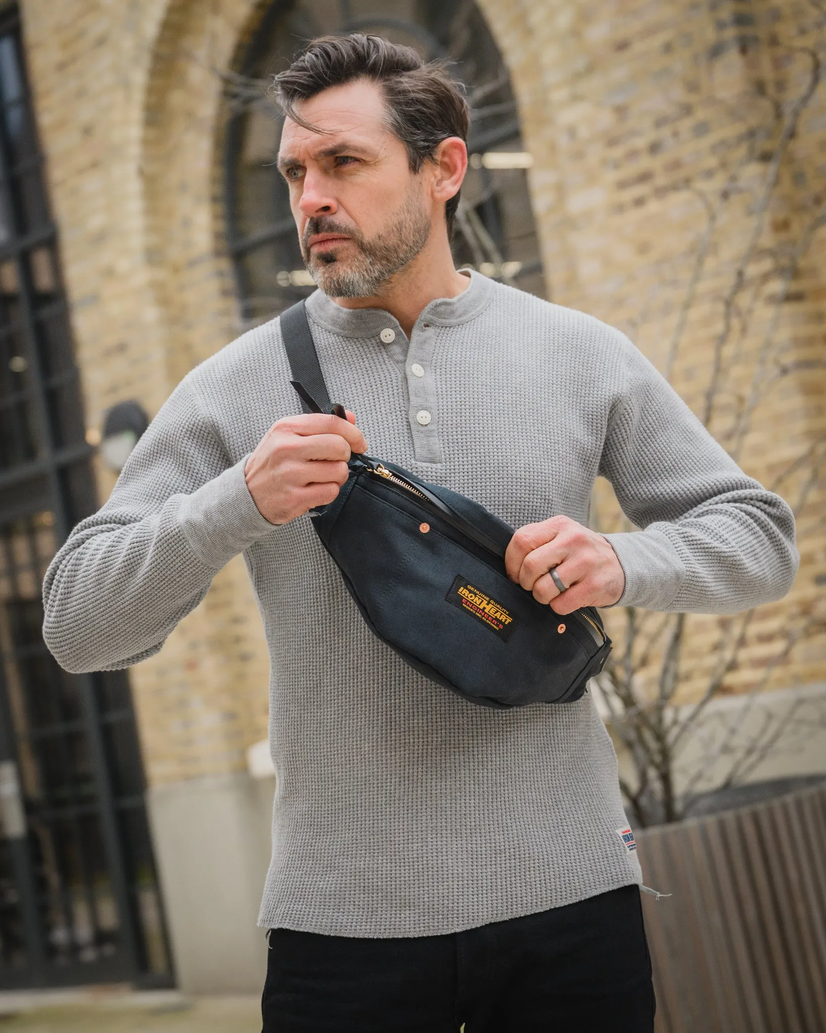 12oz Whipcord Waist Bag - Navy sold by Iron Heart product image thumbnail 4