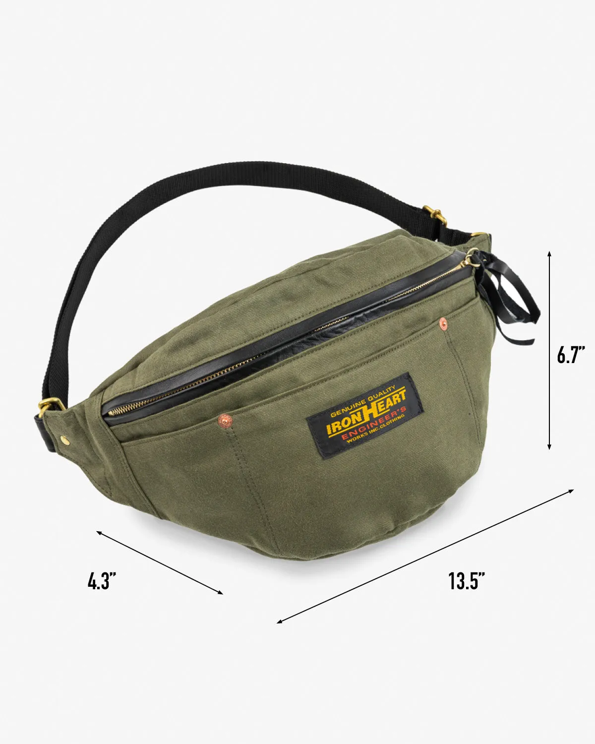 12oz Whipcord Waist Bag - Olive Drab Green sold by Iron Heart product image thumbnail 5