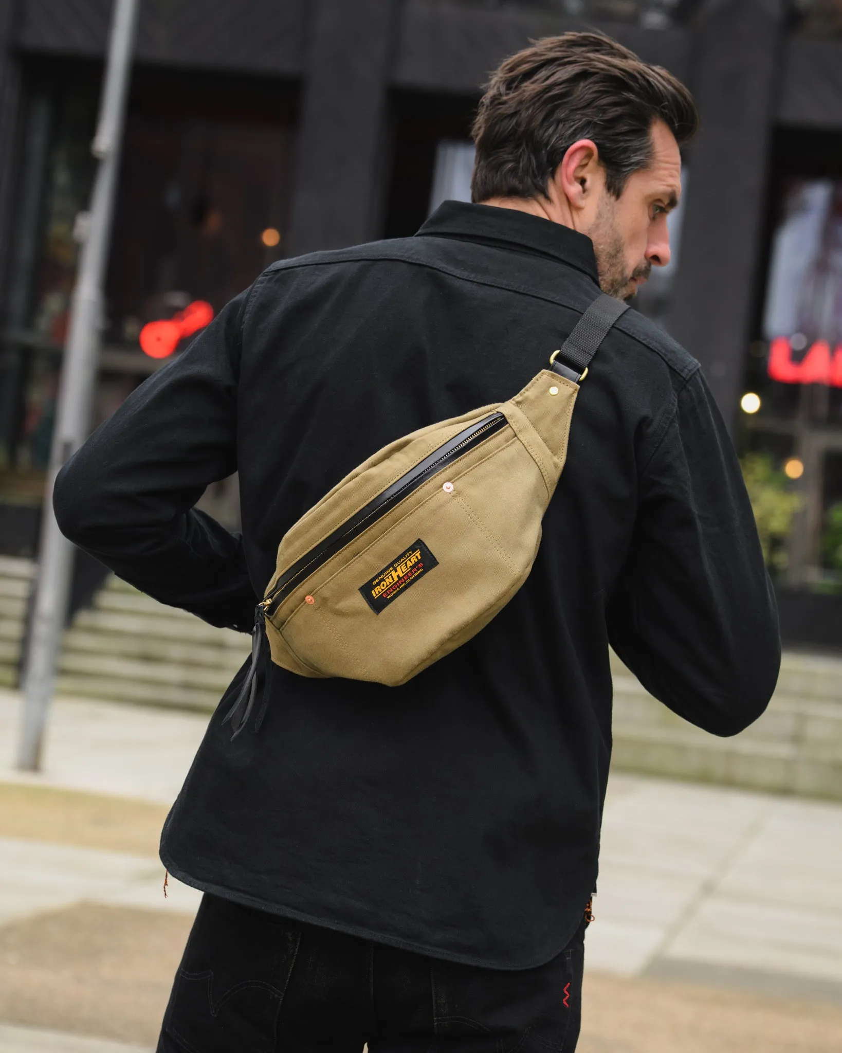 12oz Whipcord Waist Bag - Khaki sold by Iron Heart product image thumbnail 5