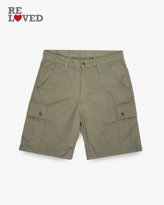 9oz Canvas Military Cargo Shorts - Green (IH-740-GRN) Tag 34, Hemmed to 8.2" made by Iron Heart