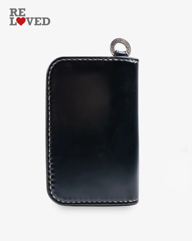 Medium Shell Cordovan Wallet - Black (IHG-02-BLK) sold by Iron Heart