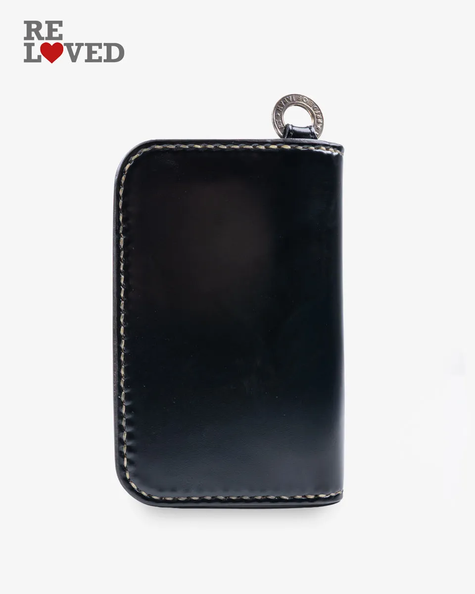 Medium Shell Cordovan Wallet - Black (IHG-02-BLK) sold by Iron Heart