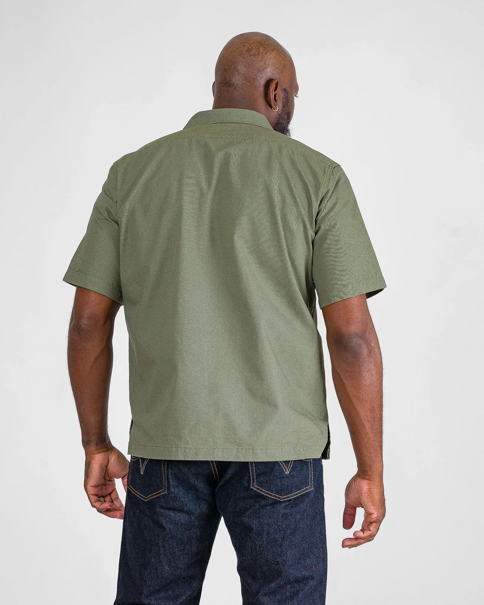 8oz Ripstop Short Sleeved Mechanic Shirt - Military Green sold by Iron Heart product image thumbnail 4