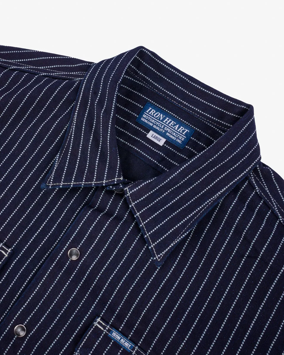 10oz Wabash Short Sleeved Mechanic Shirt - Indigo sold by Iron Heart product image thumbnail 5