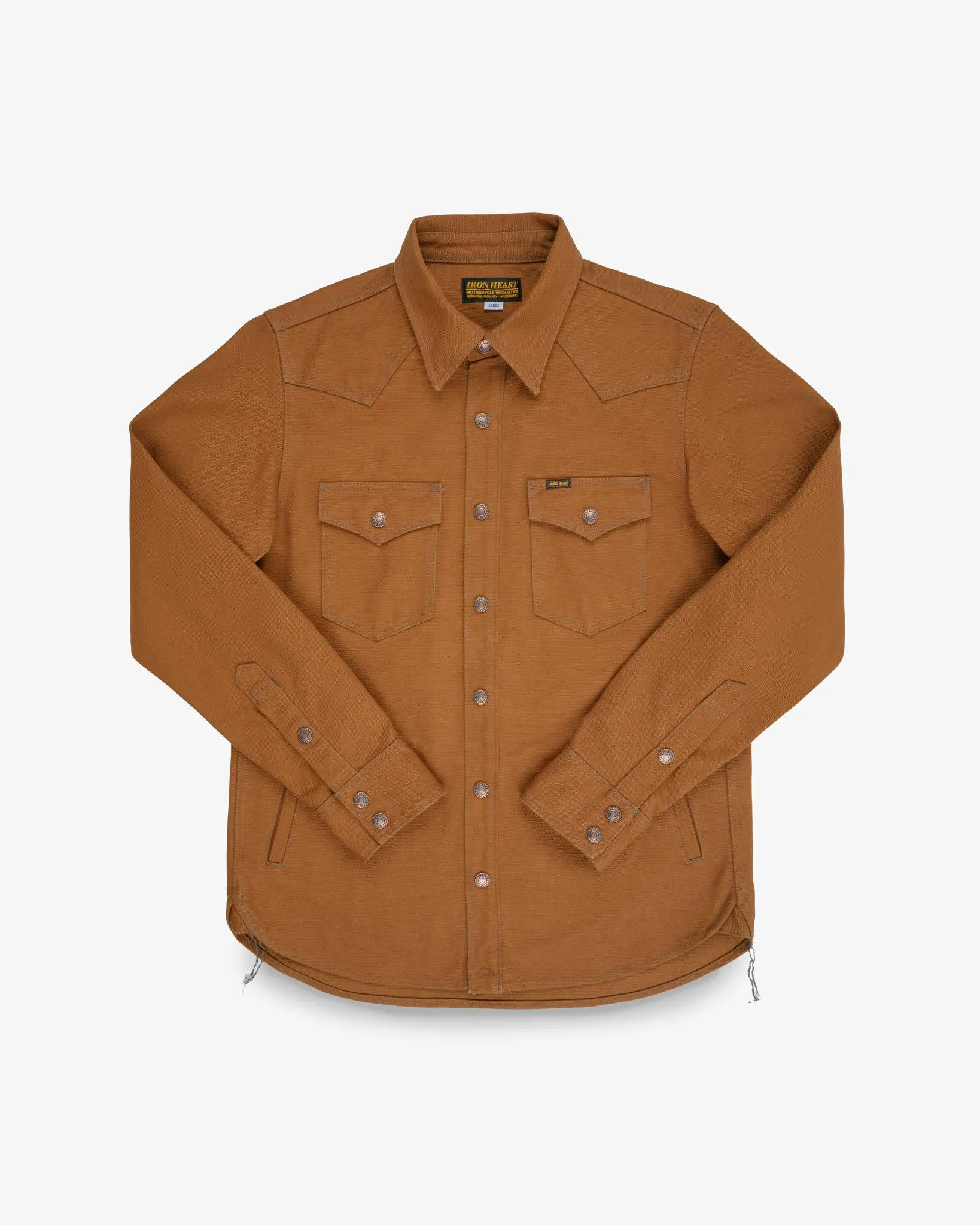 17oz Cotton Duck CPO Shirt - Brown sold by Iron Heart