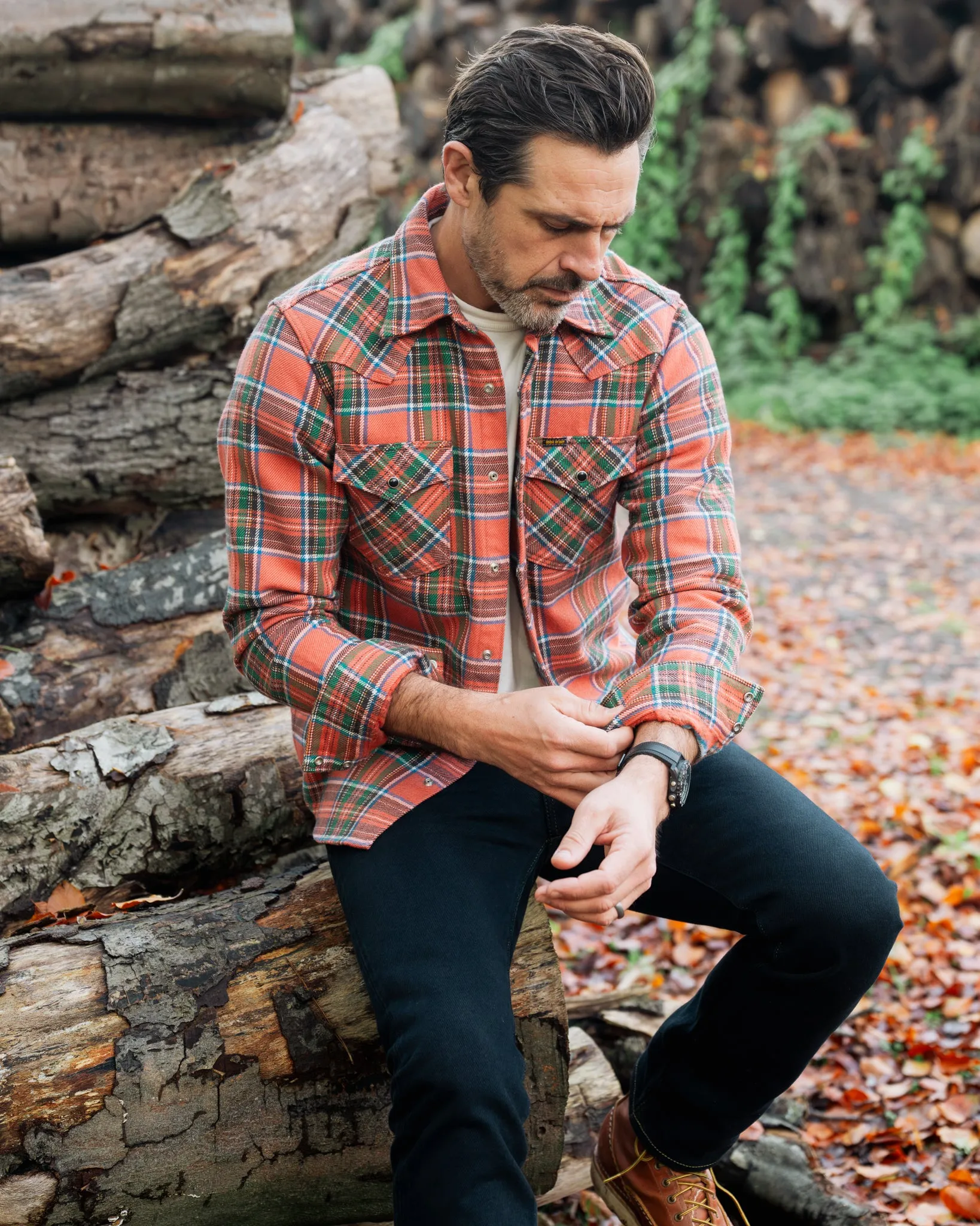 Ultra Heavy Flannel American Check Western Shirt - Red "The Watermelon Man" sold by Iron Heart product image thumbnail 4