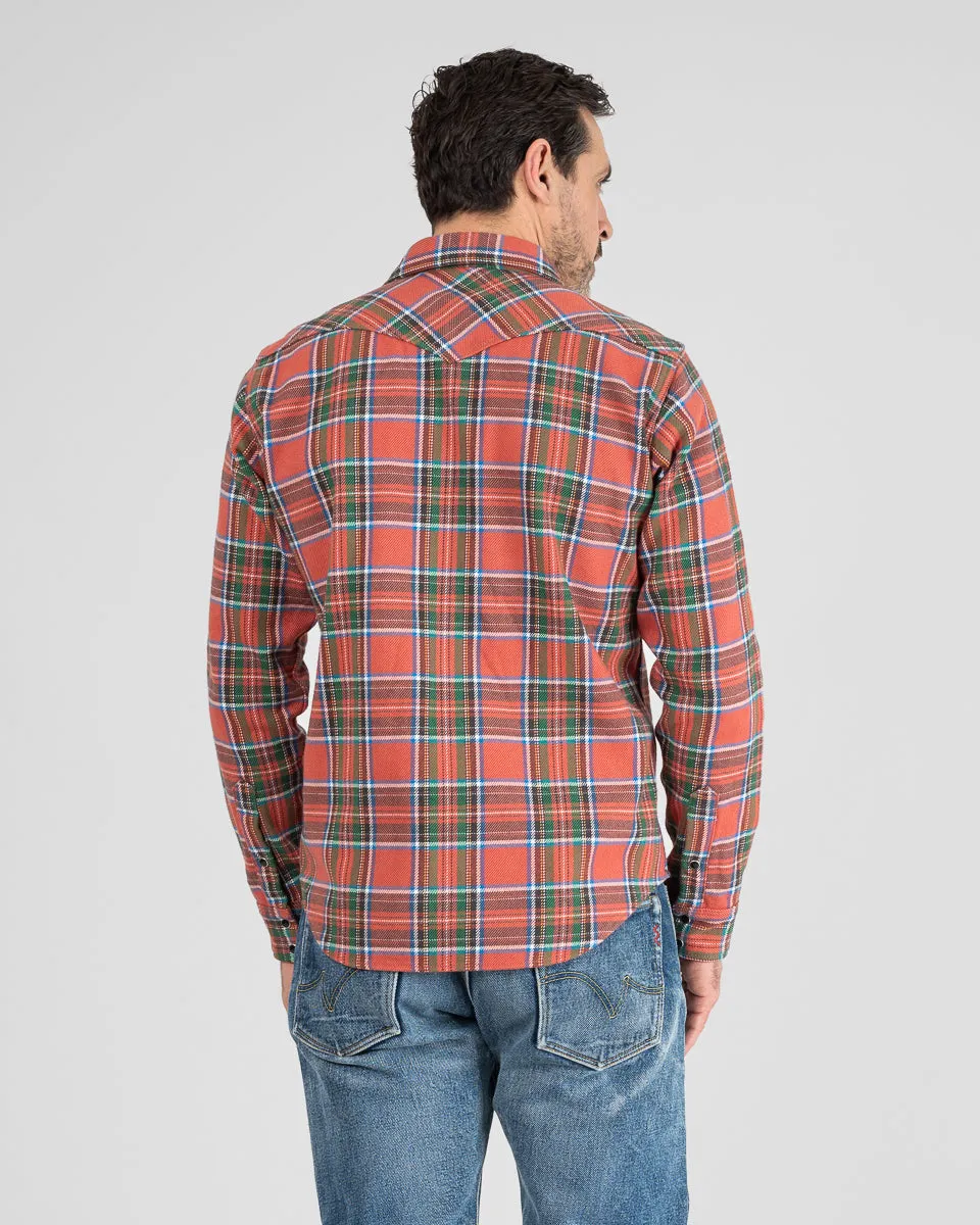 Ultra Heavy Flannel American Check Western Shirt - Red "The Watermelon Man" sold by Iron Heart product image thumbnail 3