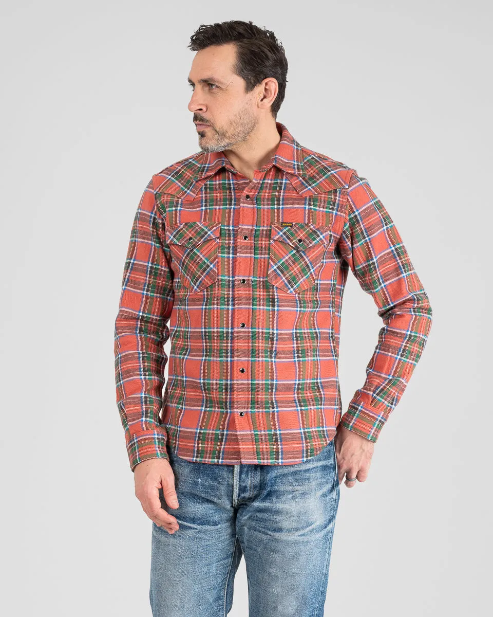 Ultra Heavy Flannel American Check Western Shirt - Red "The Watermelon Man" sold by Iron Heart product image thumbnail 2