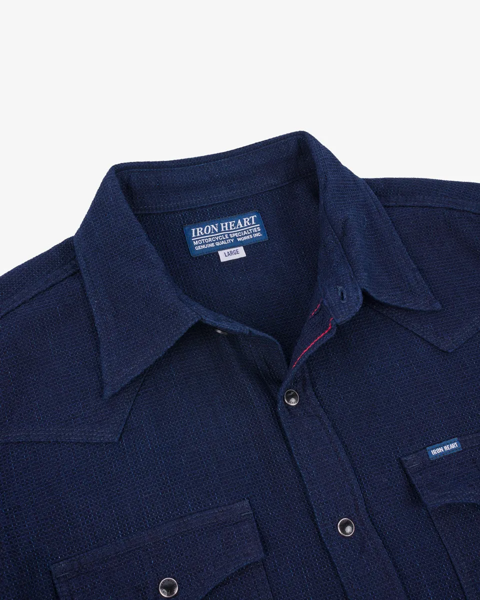 5oz Selvedge Dobby Cloth Western Shirt - Indigo sold by Iron Heart product image thumbnail 5