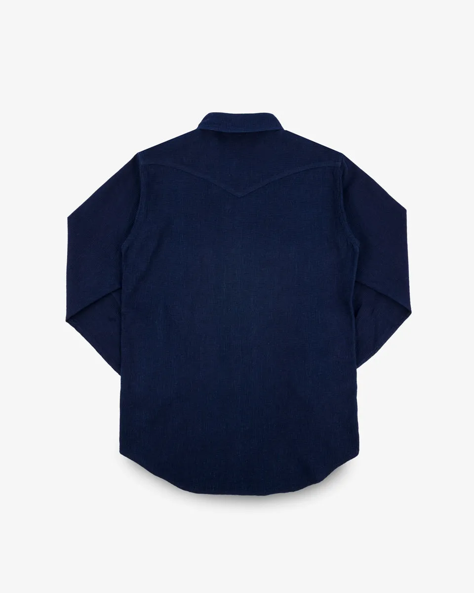 5oz Selvedge Dobby Cloth Western Shirt - Indigo sold by Iron Heart product image thumbnail 3