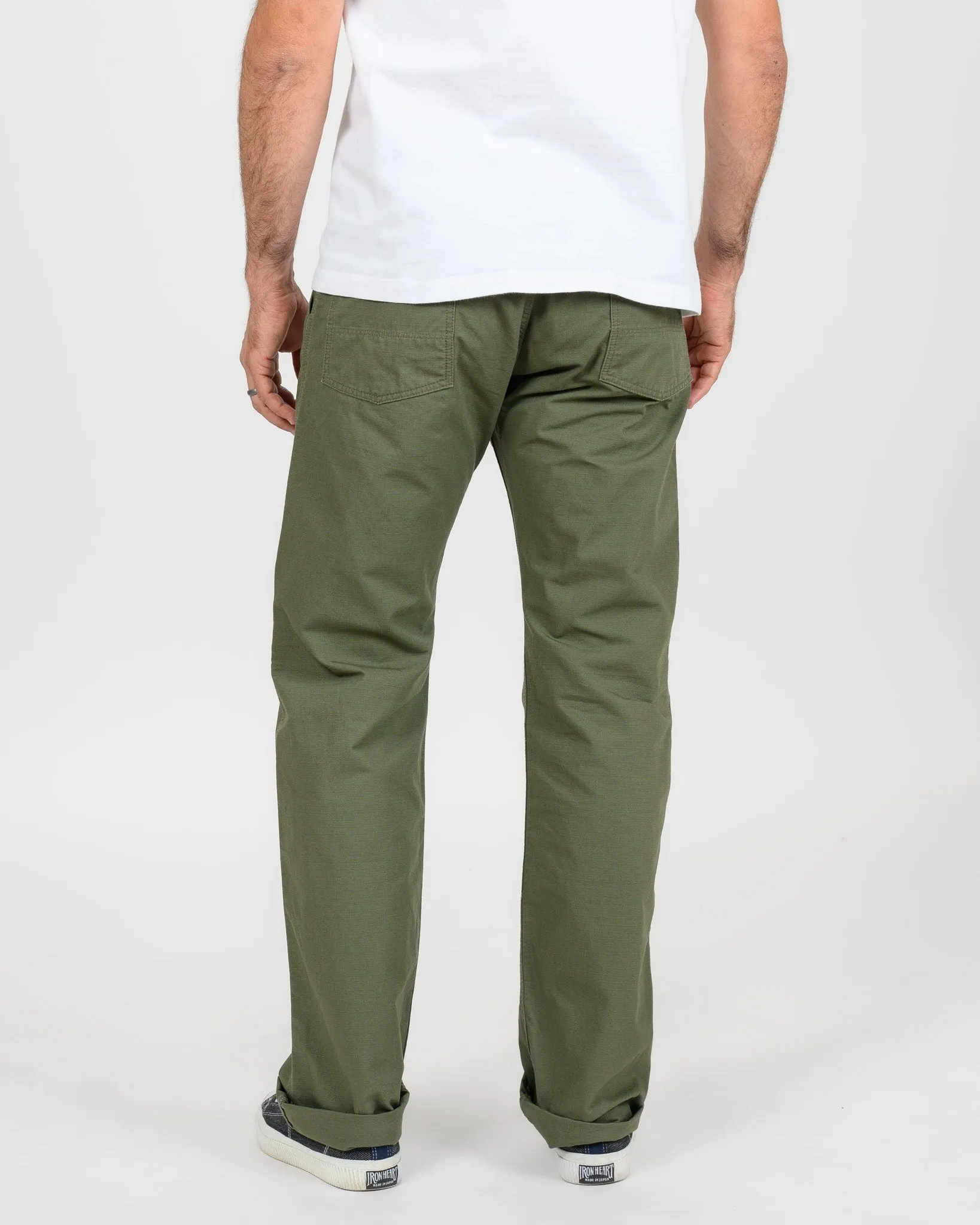 8oz Ripstop Wide Work Pants - Army Green sold by Iron Heart product image thumbnail 3