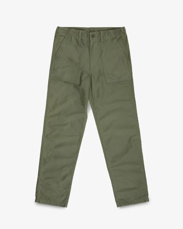 10oz Back Sateen Baker Pants - Army Green made by Iron Heart