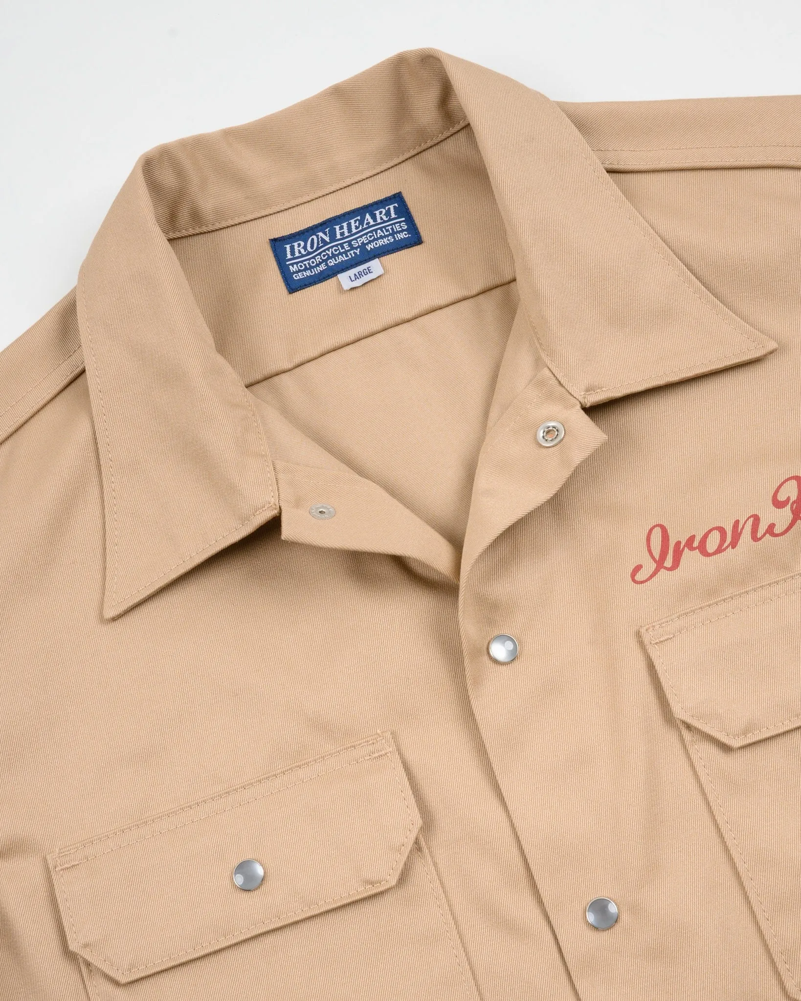 9.6oz T/C Short Sleeved Mechanic Shirt - Khaki sold by Iron Heart product image thumbnail 5