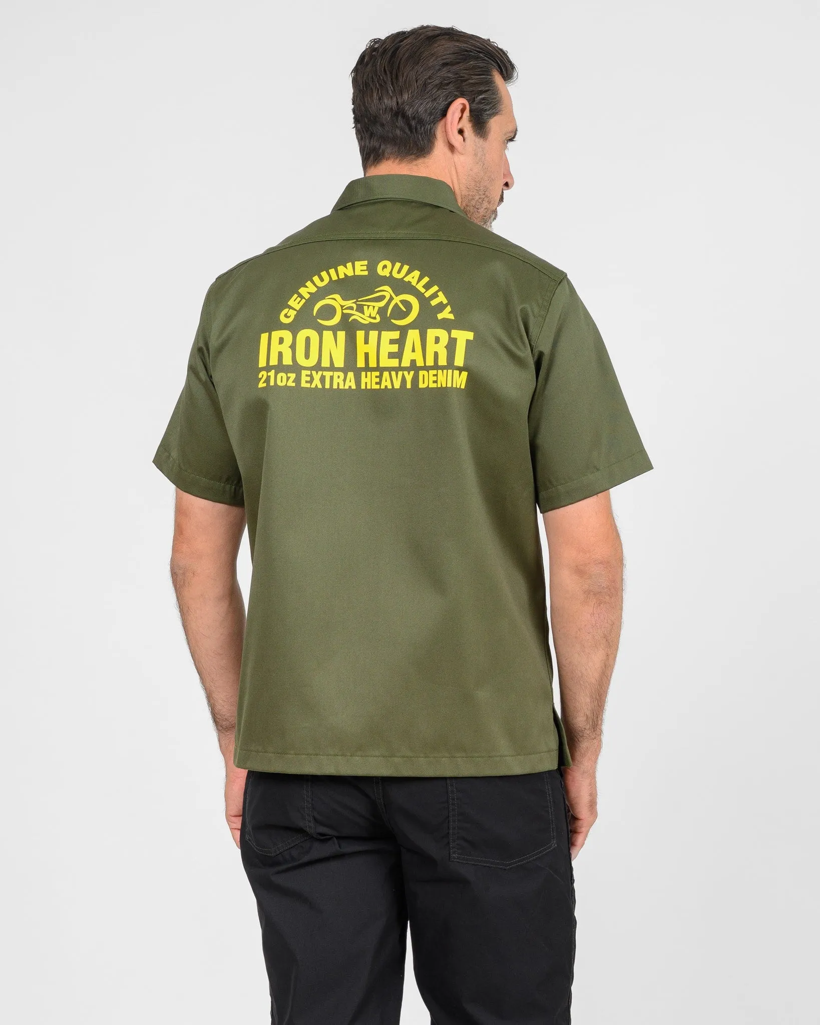 9.6oz T/C Short Sleeved Mechanic Shirt - Olive Drab Green sold by Iron Heart product image thumbnail 3