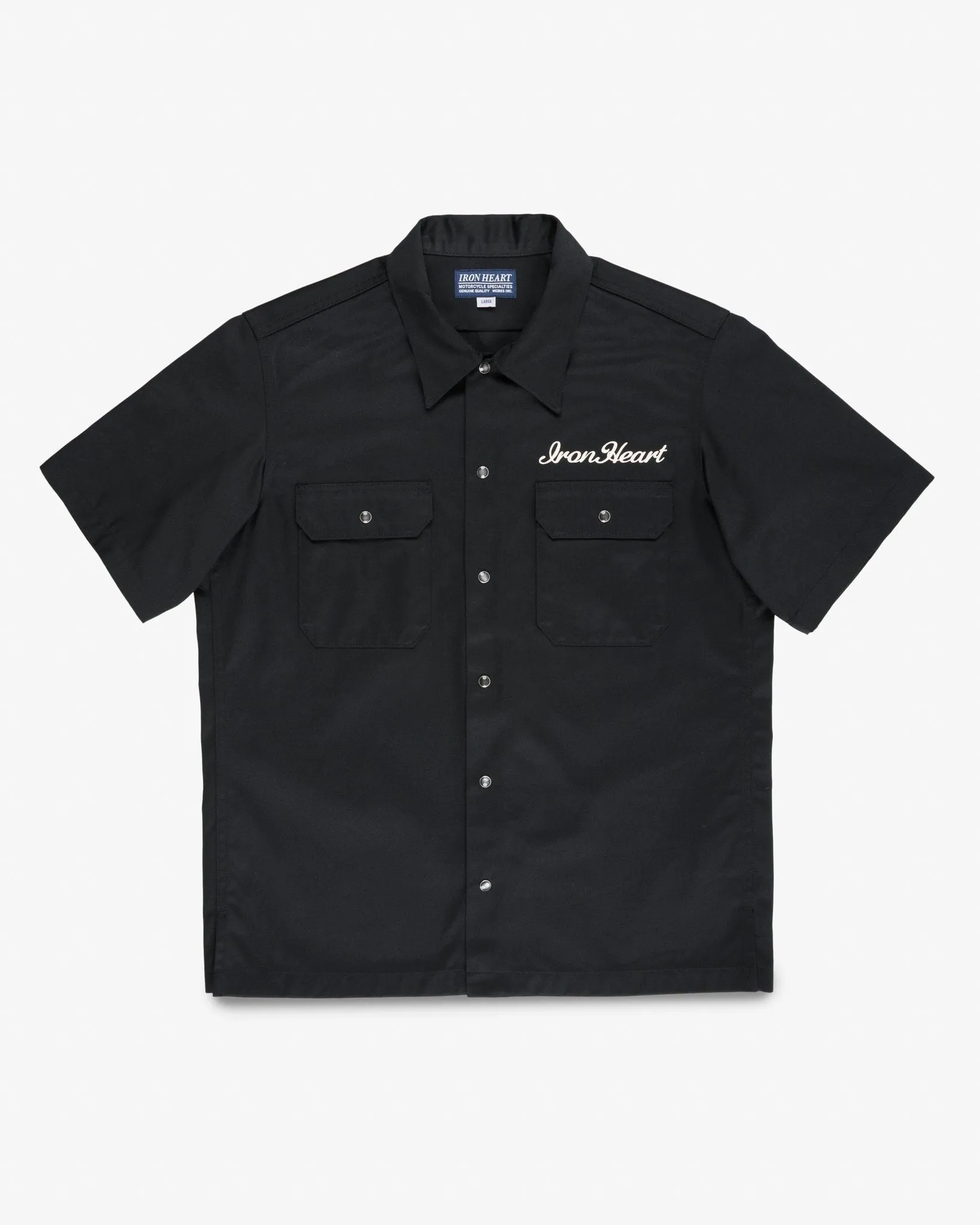 9.6oz T/C Short Sleeved Mechanic Shirt - Black sold by Iron Heart