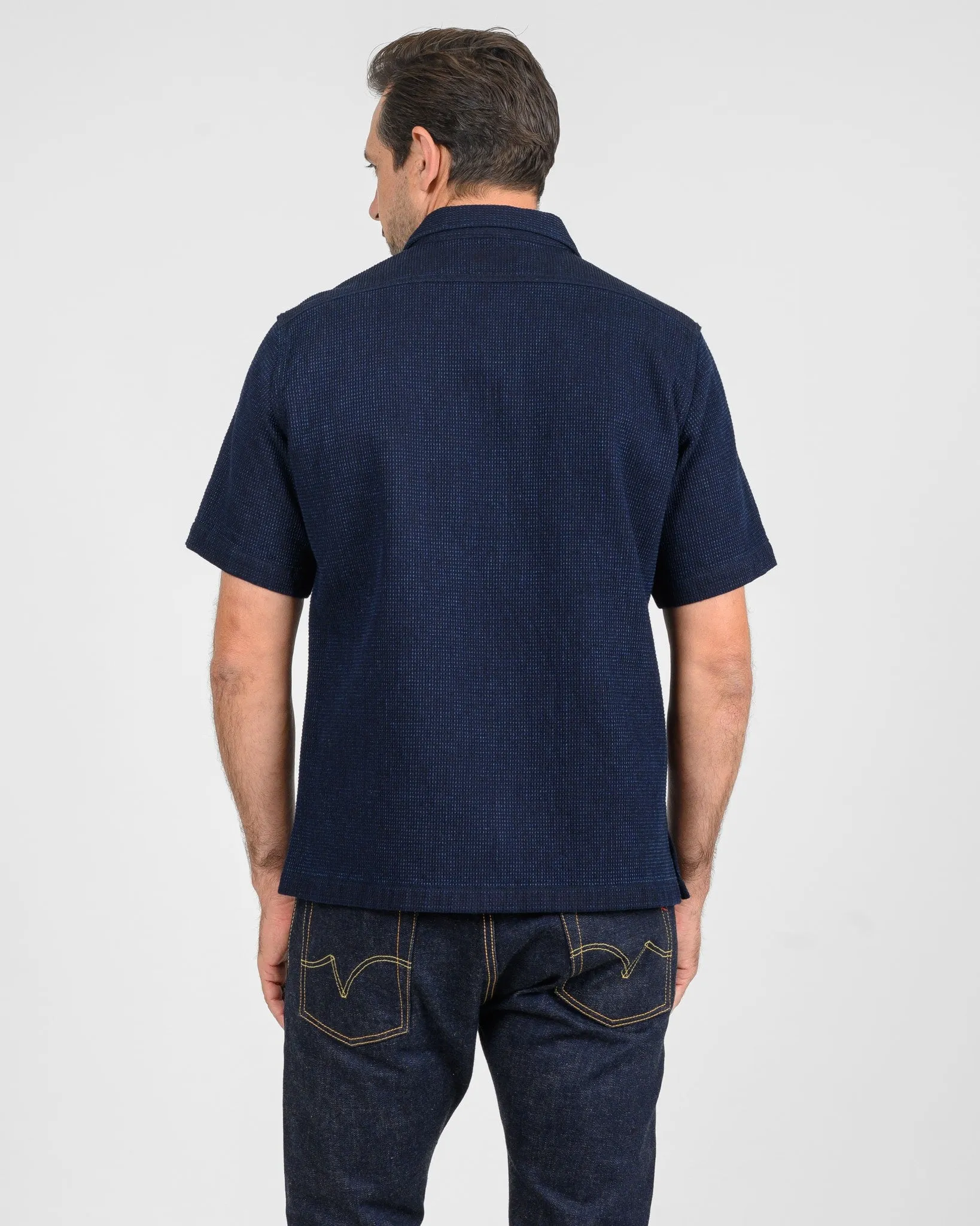 10oz Dobby Cloth Short Sleeve Mechanic Shirt - Indigo sold by Iron Heart product image thumbnail 3