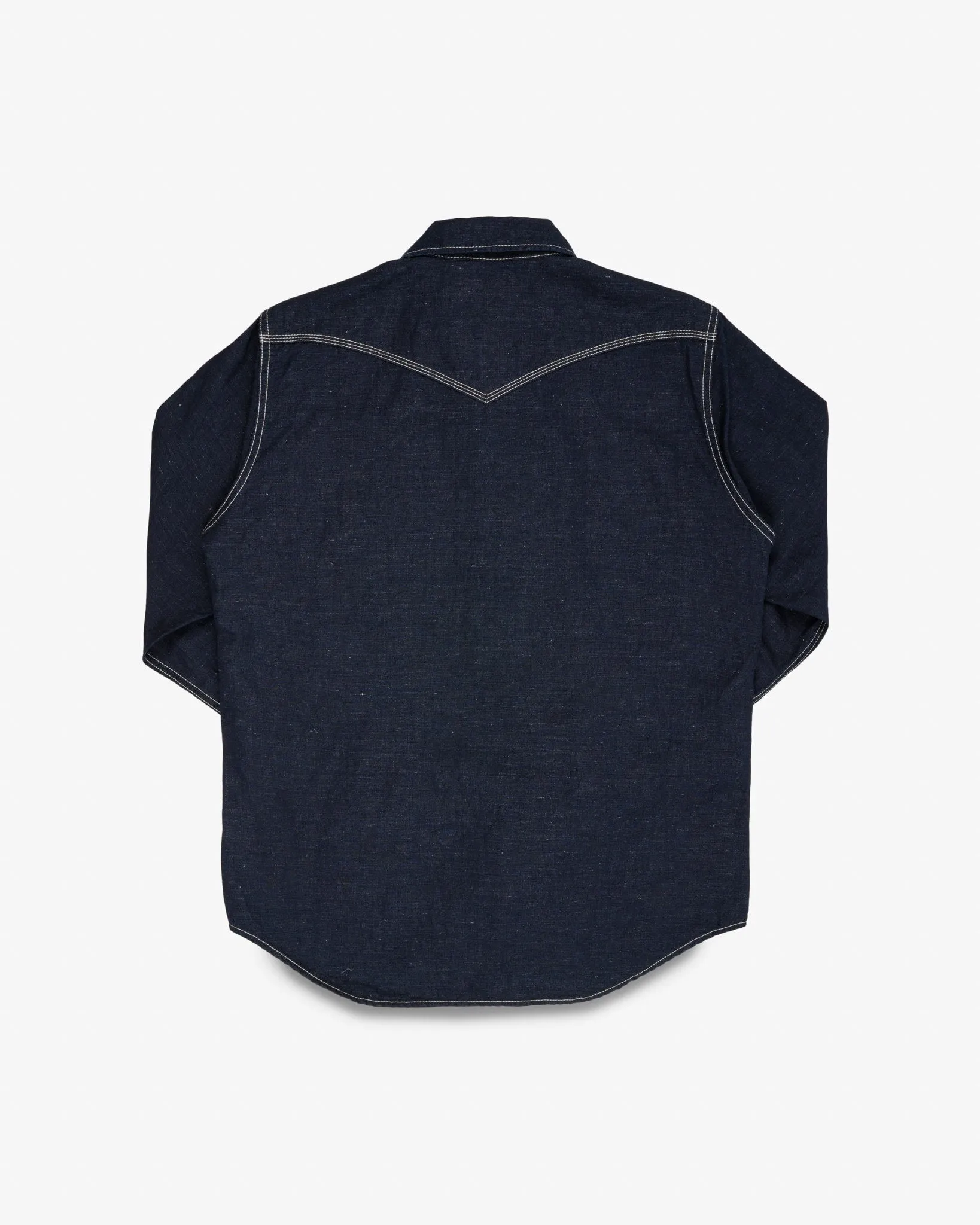 7oz Cotton Linen Chambray Western Shirt - Indigo sold by Iron Heart product image thumbnail 4