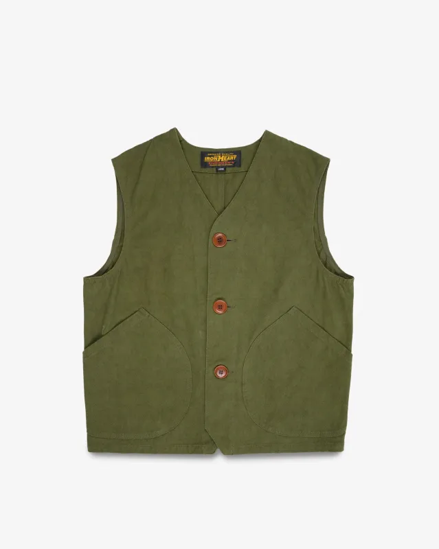 12oz Duck Canvas Hunting Vest - Olive made by Iron Heart