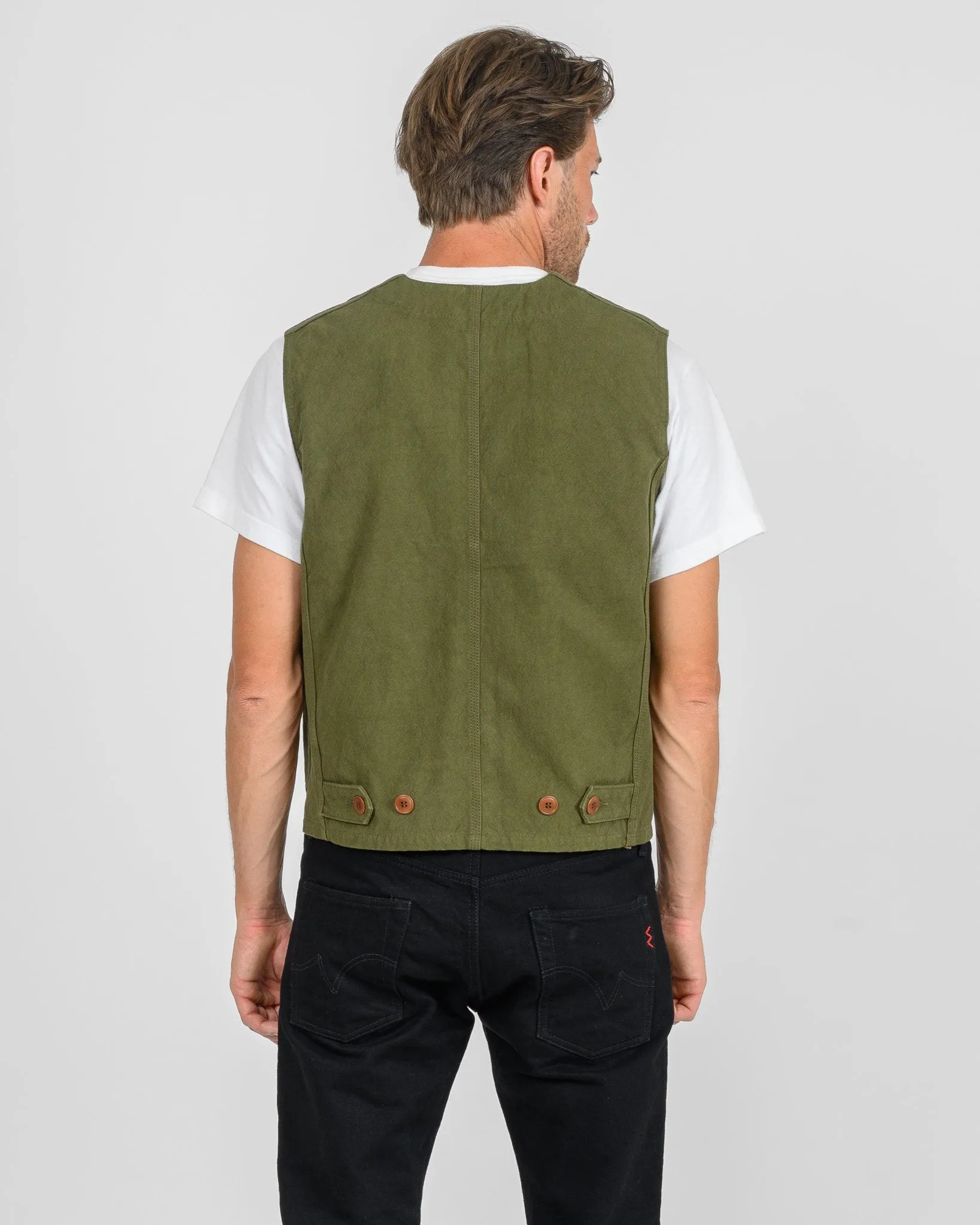 12oz Duck Canvas Hunting Vest - Olive sold by Iron Heart product image thumbnail 3