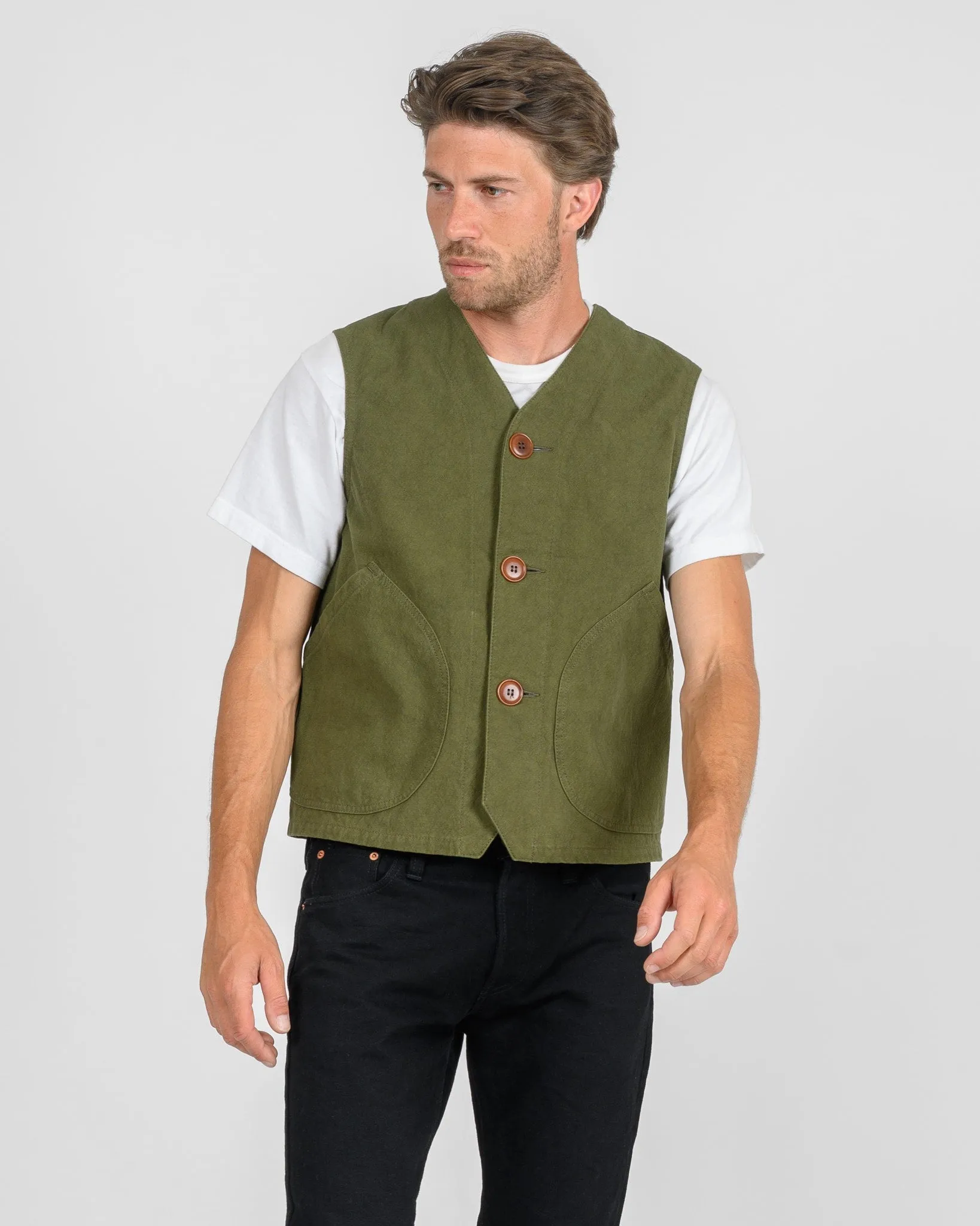 12oz Duck Canvas Hunting Vest - Olive sold by Iron Heart product image thumbnail 2