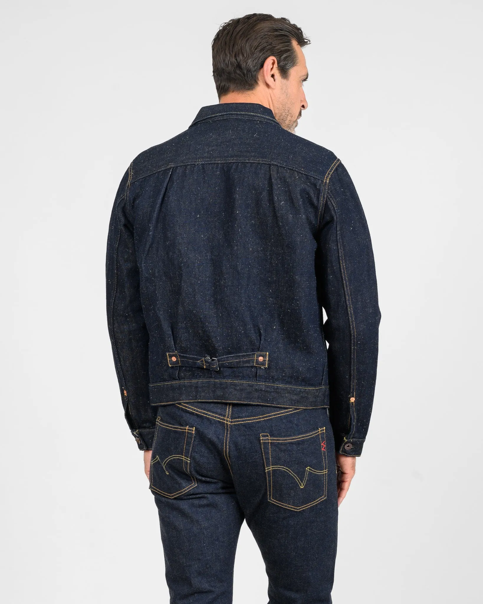 14oz Cotton/Linen Denim Type II Jacket - Indigo sold by Iron Heart product image thumbnail 4