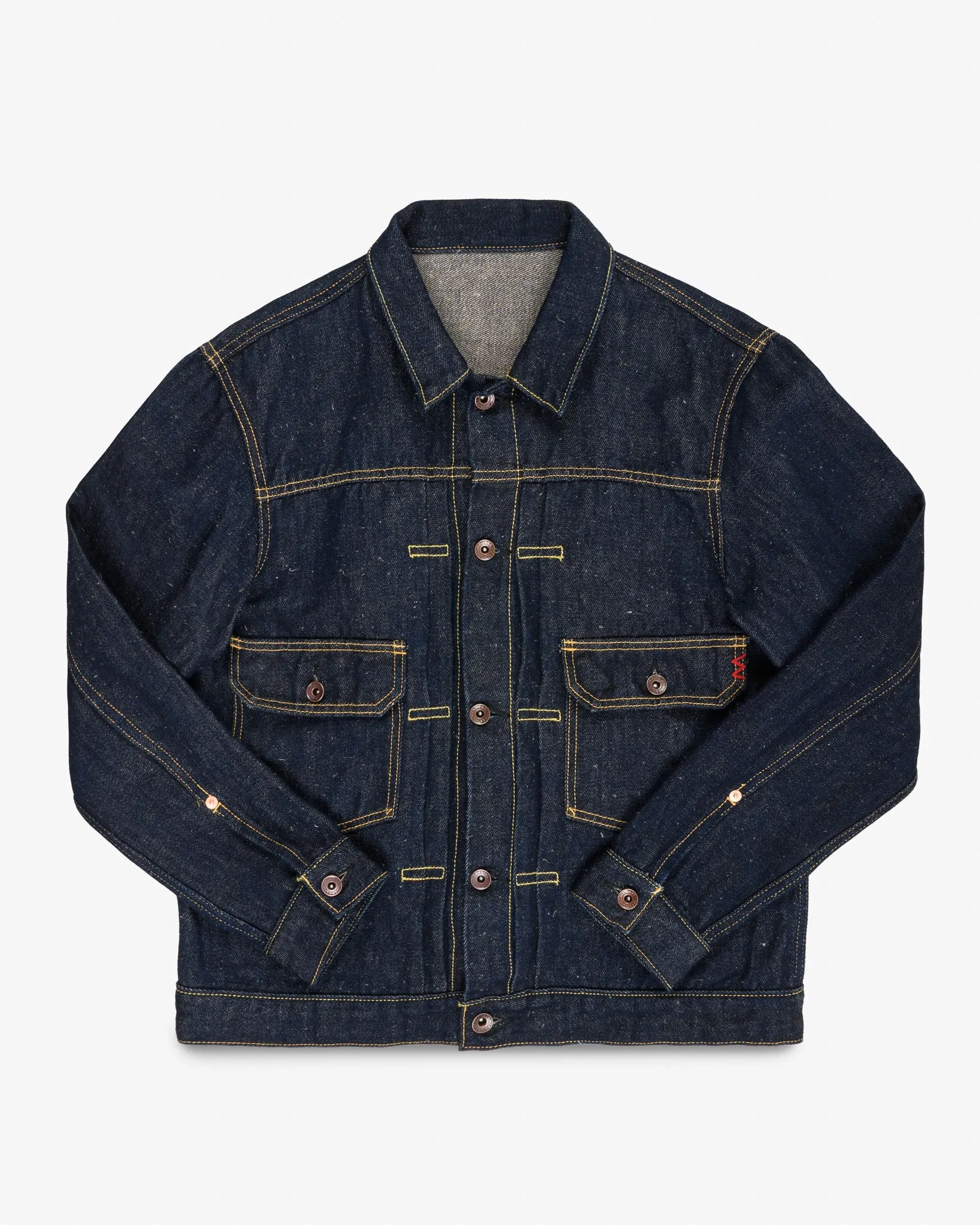 14oz Cotton/Linen Denim Type II Jacket - Indigo sold by Iron Heart