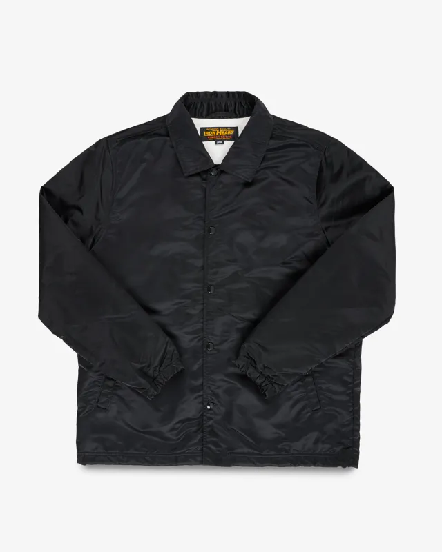 4.8oz Nylon Coach Jacket - Black - No Patch made by Iron Heart