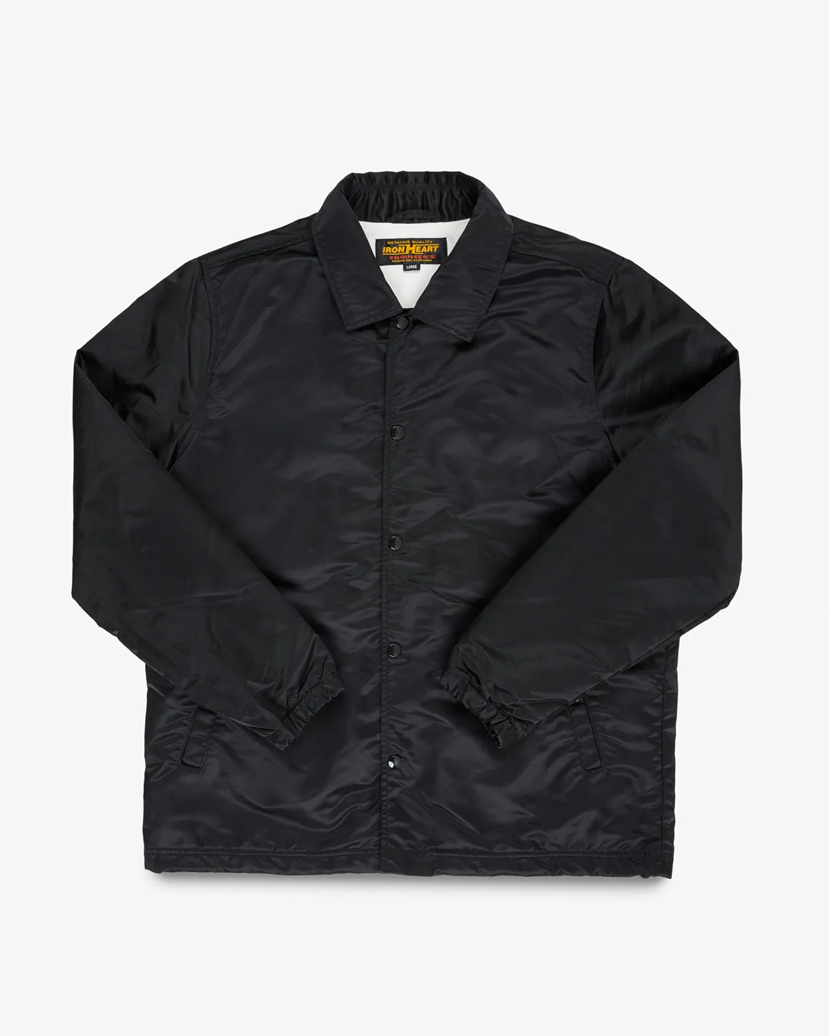 4.8oz Nylon Coach Jacket - Black - No Patch sold by Iron Heart
