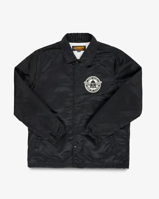 4.8oz Nylon Coach Jacket - Black sold by Iron Heart