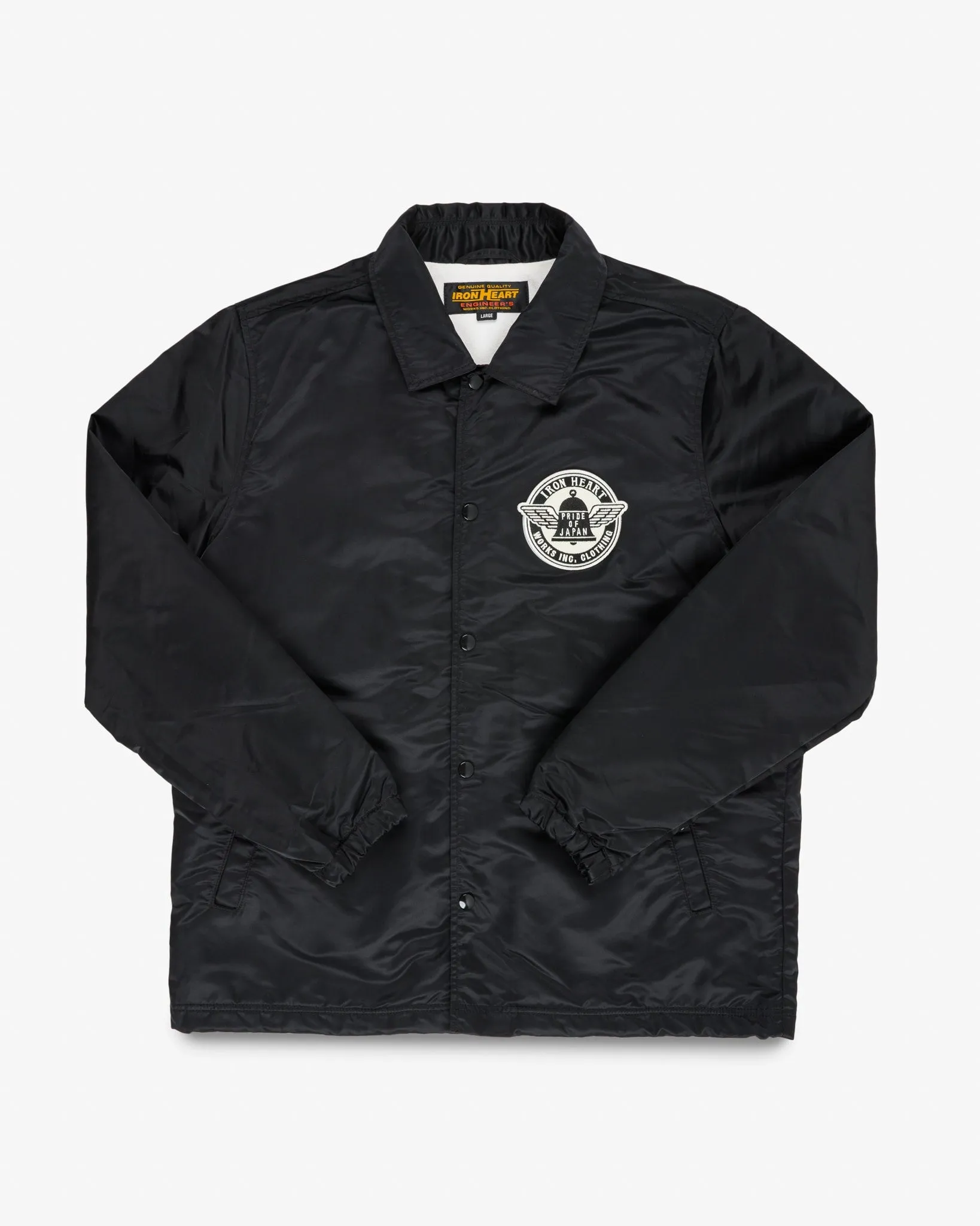 4.8oz Nylon Coach Jacket - Black sold by Iron Heart