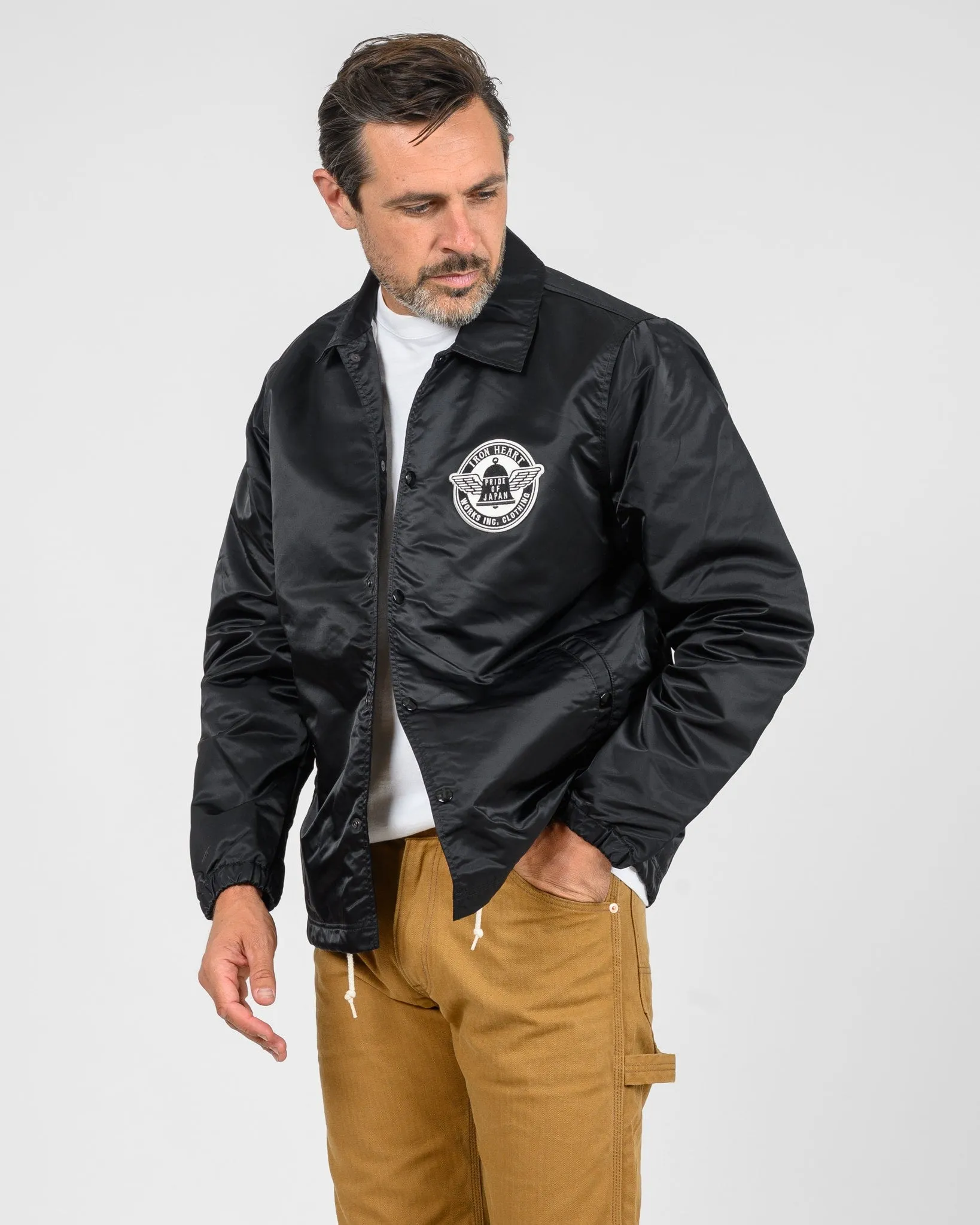 4.8oz Nylon Coach Jacket - Black sold by Iron Heart product image thumbnail 2