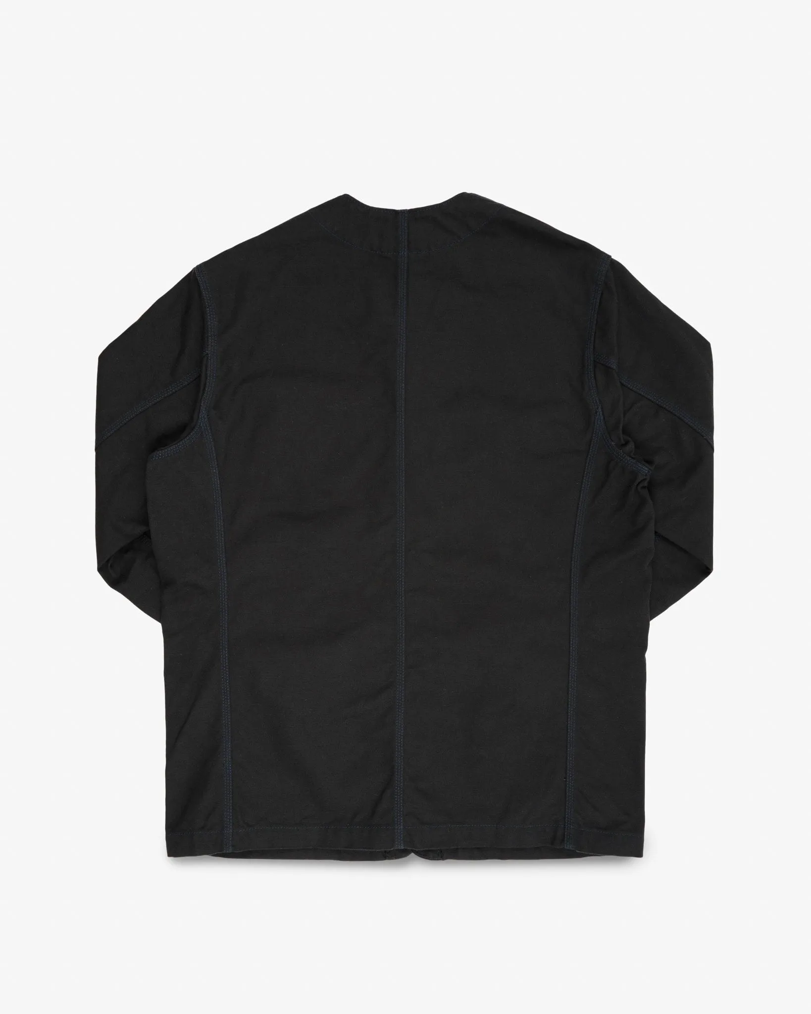 13.5oz Duck Collarless Chore Jacket - Black sold by Iron Heart product image thumbnail 4