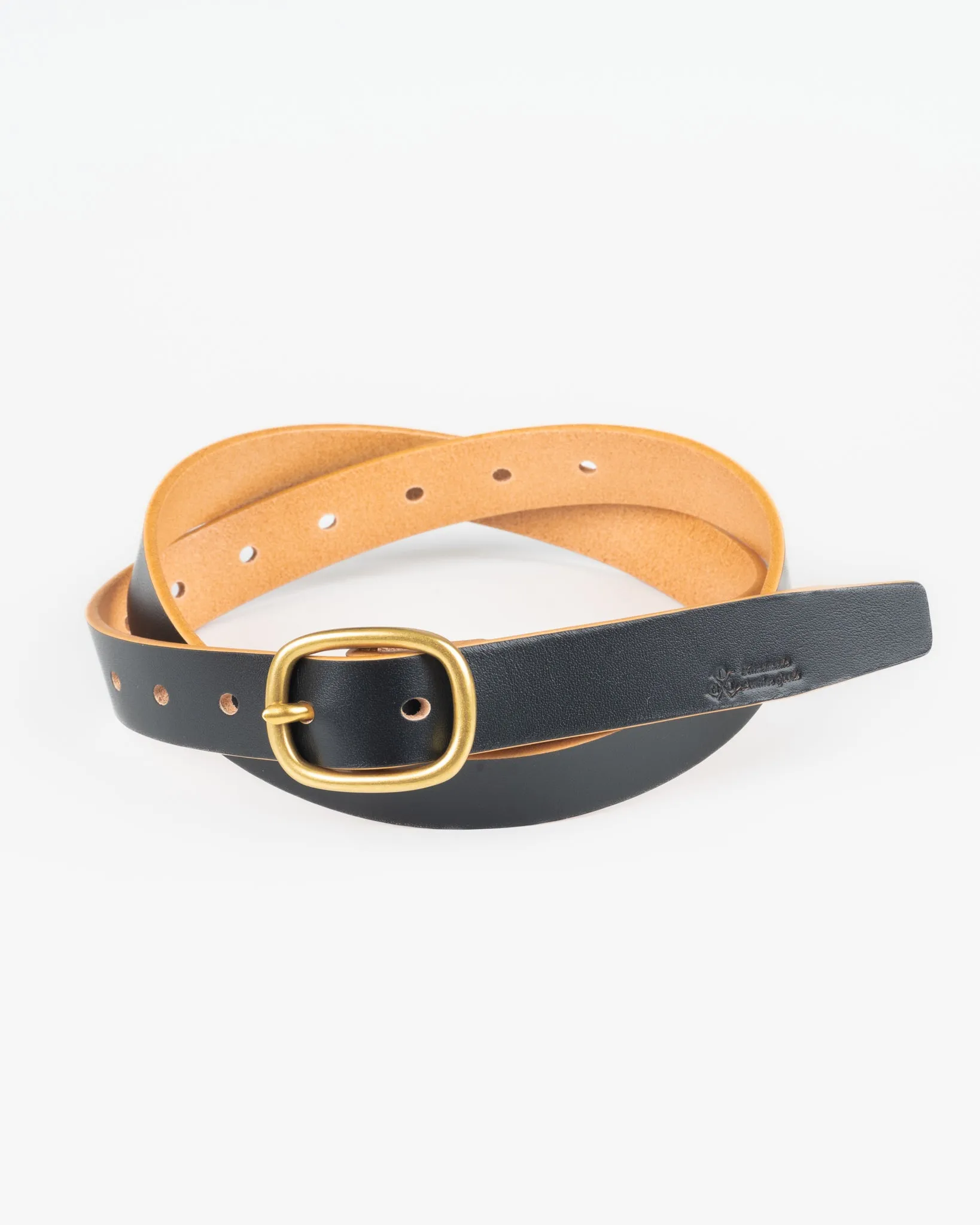 OGL Obbies Dress Leather Belt - Hand Dyed Black sold by Iron Heart